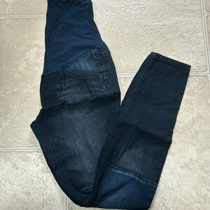 Dark wash maternity jeans